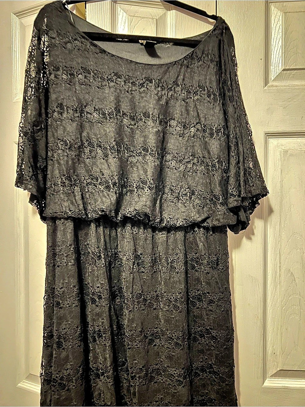 HANI Black Lace Maxi Dress Size 2X Like New